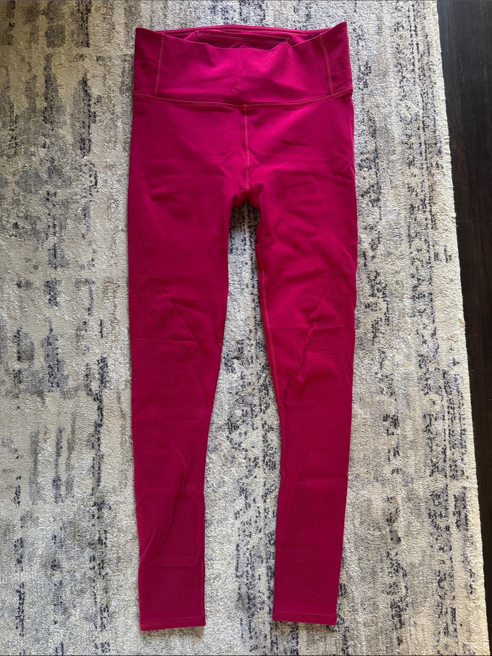 Lululemon Reveal Knit 7/8 Fuchsia High-Waist Leggings